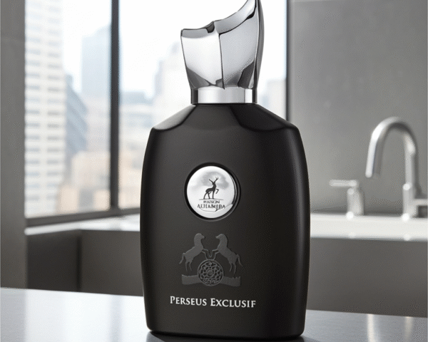 Frasco do perfume Perseus da Maison Alhambra