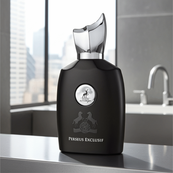 Frasco do perfume Perseus da Maison Alhambra