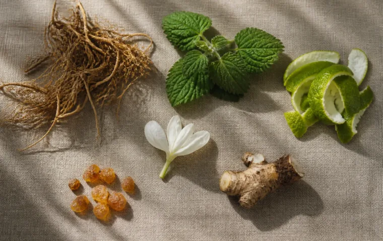 Raízes, folhas, cascas, flores e resinas usadas como matérias-primas naturais na perfumaria